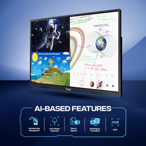 Image of AIWaft Turbo Tab AI Interactive Flat Panel 75 Inch | 4K UHD Display | Android 16 | Google EDLA Certified | Octa-Core | 50-Point Touch | Interactive Smart Board for School & Office
