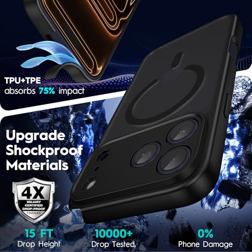 MYY Magnetic for iPhone 17 Pro Case, 6.3 Inch, Matte Black - image 3