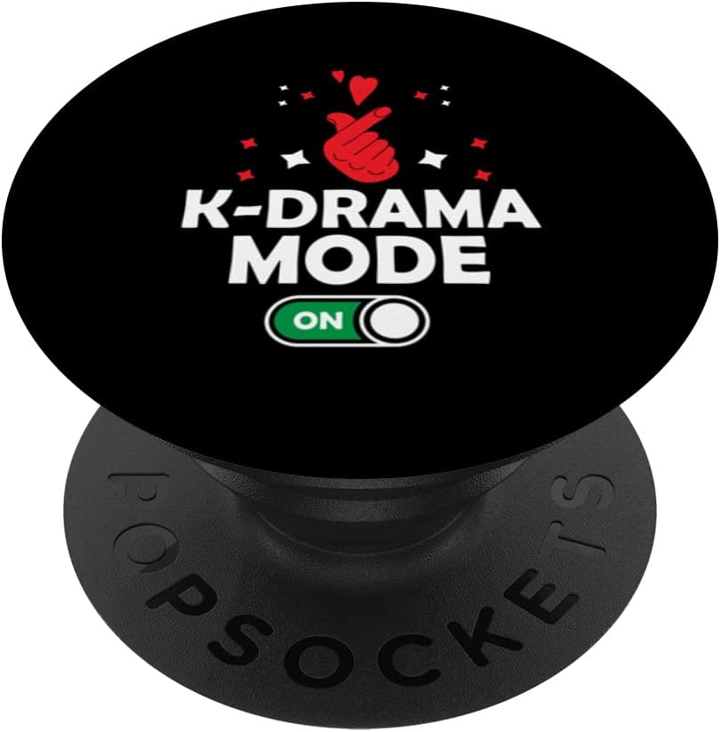 K-Drama Mode On South Korea Korean Drama Oppa Fingerheart PopSockets Swappable PopGrip