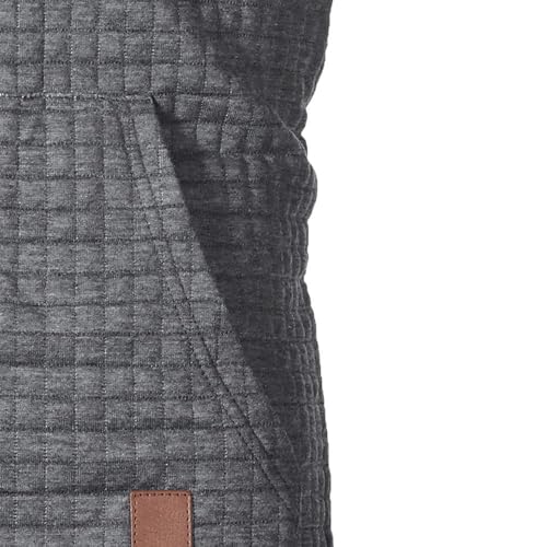 Mens Hoodies Pullover Casaul Long Sleeve Waffle Knit Hooded Sweatshirts Drawstring Sweatshirt for Men with Pocket4