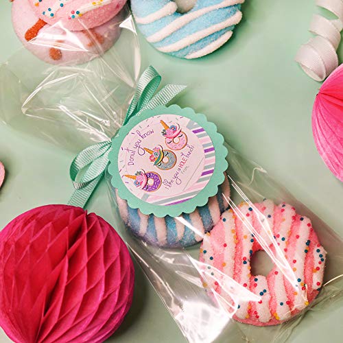 Magically Sweet Donut Unicorn Valentine Party Favor Sticker Labels For Girls, 40 2" Party Circle Stickers By Amandacreation, Great For Classroom Valentines, Envelope Seals, Gifts & Treats #TOP4