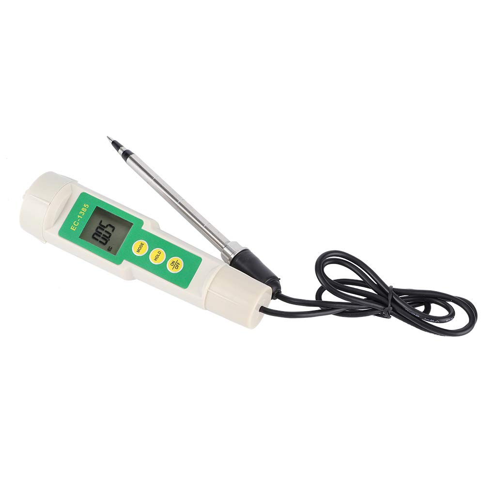 Zerodis Tester gleby, EC–3185 przenośny tester gleby EC/TDS/CF łatwy do odczytania miernik zasolenia dla rolniczych roślin ogrodowych