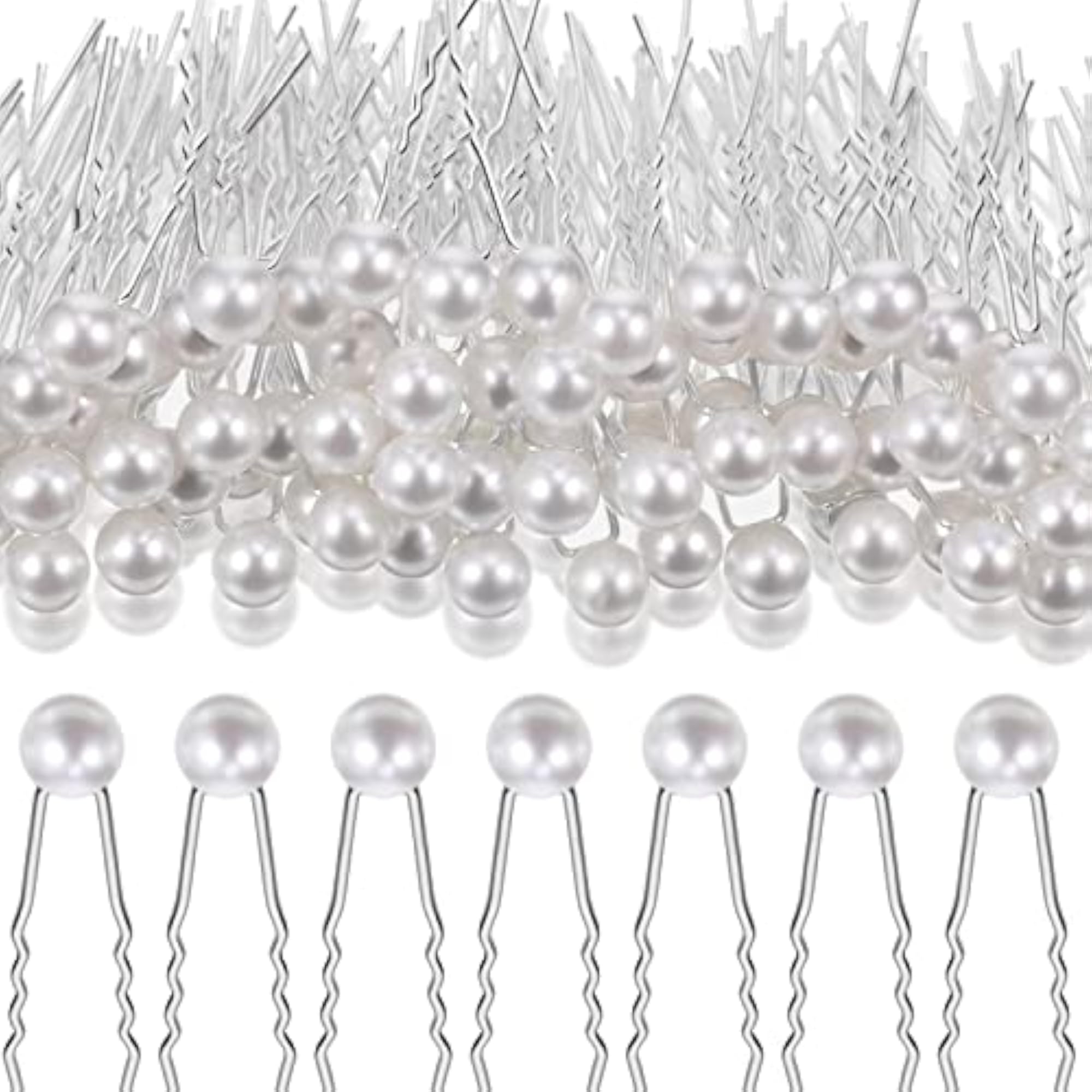 100 Pieces Pearl Hair Pins for Weddings