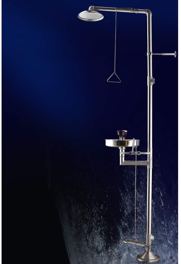 Station de Lavage oculaire d'urgence en Acier Inoxydable avec buse et Jet d'eau Doux