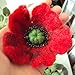 Red Poppy Pin Brooch Handmade Felted Wool Flower Jewelry Sweater Shawl Clip Gift for Women Traditional Ukrainian Jewelry Remembrance Day Red Floral Brooches Bohemian Safety Brooch Large Collar Brooch