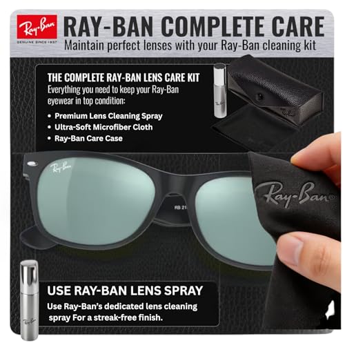 Image of Ray-Ban RB2132 NEW WAYFARER FLASH Square Shaped Sunglasses for Men & Women with Official RAYBAN Eyewear Kit