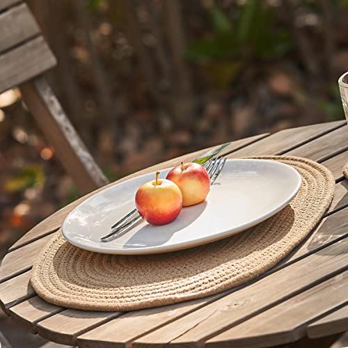 Placemats-Set-of-6-Oval–Woven-Boho-Farmhouse-Table-Mats-for-Dining-Table-for-6-Kitchen-Decor-Washable-and-Handmade-Rustic-Table-Accessories-Oval-Light-Brown Placemats Set of 6 Oval–Woven Boho Farmhouse Table Mats for Dining Table for 6 Kitchen Decor Washable and Handmade Rustic Table Accessories Oval Light Brown