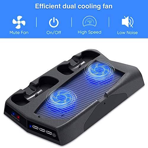 image for Zadii Vertical Stand with Cooling Fan Compatible with PS5, Playstation