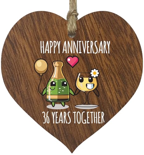 Targa per 36° anniversario di matrimonio, regalo per marito e