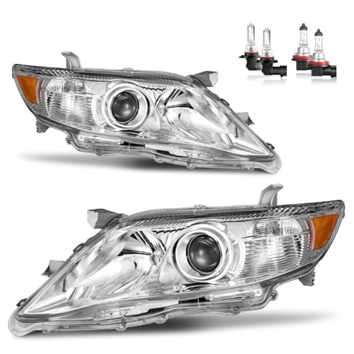 KarSpareHub Headlights Assembly for 2010 2011 Toyota Camry[4-Door Sedan] Headlamp Replacement Pair (Only fits US Version does NOT fit hybrid models)