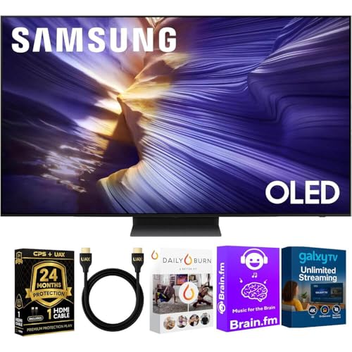 Image of Samsung OLED S90F 4K Smart TV Bundle - Ultra Thin Design, HDR+, 144Hz Gaming, Alexa Built-in, AI Upscaling w /AUX HDMI Cable, 2-Year Protection, Streaming Apps (65, Inches)