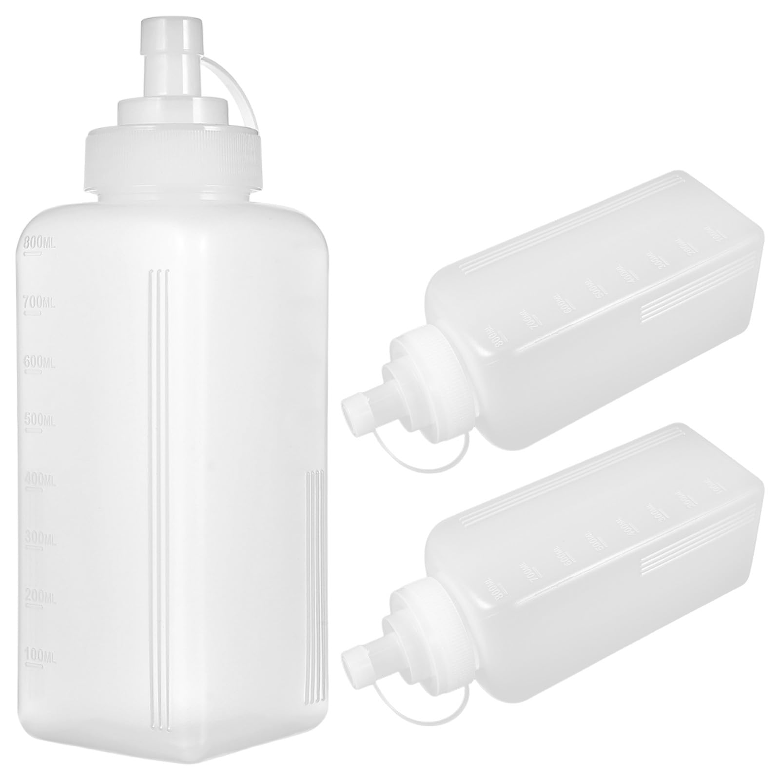Botellas exprimibles de boca ancha ibasenice con tapa de 800 ml para salsas y aceites