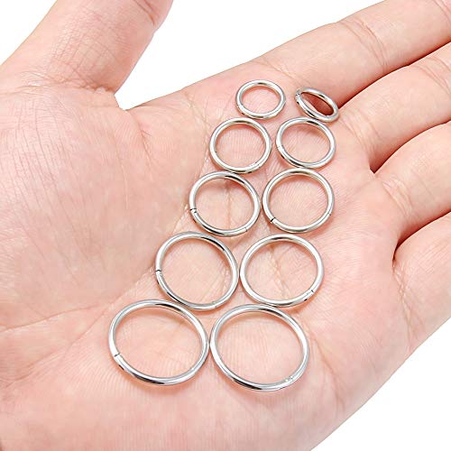 SCERRING 3-10PCS 14G Stainless Steel Hinged Clicker Segment Septum Nose Lip Ring Hoop Cartilage Tragus Sleeper Earrings Body Piercing Jewelry 8mm 10mm 12mm 14mm 16mm4