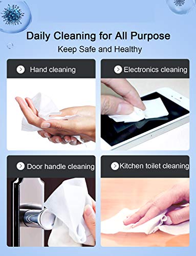 Alcohol Wet Wipes Disinfectant Wipes Portable Hand Alcohol Wipes Towel Disposable Wash Sterilization Disinfection Wipes for Antiseptic Skin Cleaning Care for Home Office Car Indoor - Thumbnail 5