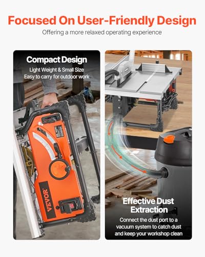 VEVOR 15A Portable Table Saw