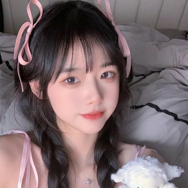 Miniatura 4 de mdgfge 10 lazos de satén para el cabello, pinzas para el cabello Kawaii Sweet Hair Bow Claw Clips pequeño lindo lazo color sólido cinta de pelo