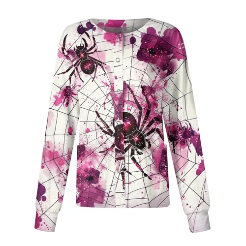 Printed Scrub Jackets for Woman Print Long Sleeve Plus Size Womens Scrubs for Women Nursing Jacket with Pockets