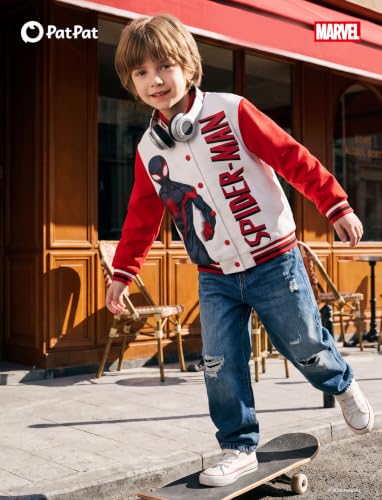 Image of Disney Marvel Bomber Jacket Spider Man Toy Story Cars Varsity Cardigan2-13Y