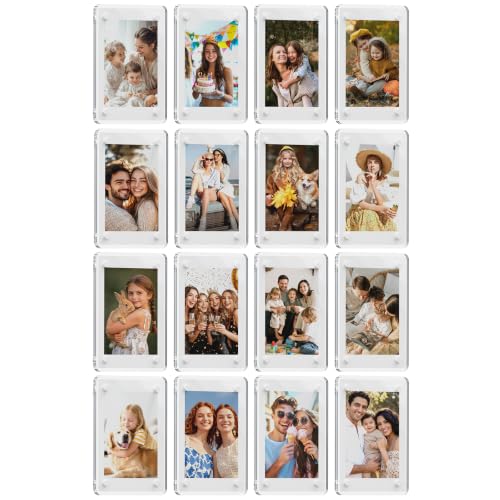 Fridge Magnetic Picture Frames for Polaroid Go & Instax Mini 16 Pack