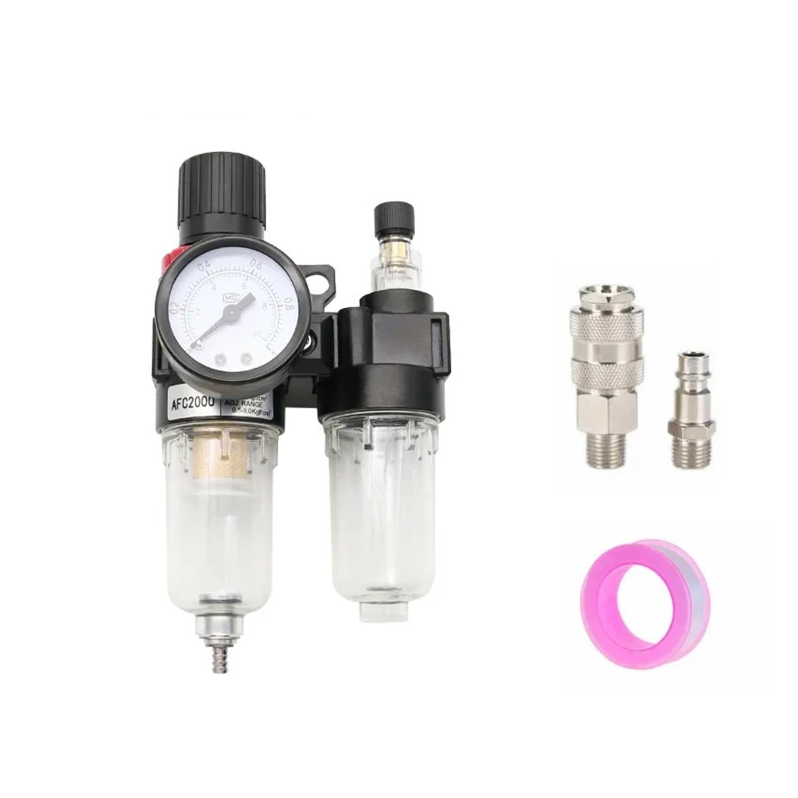 AFC2000 1/4 sprężarka powietrza separator oleju i wody filtr regulator pułapka pistolet natryskowy zawór redukcyjny
