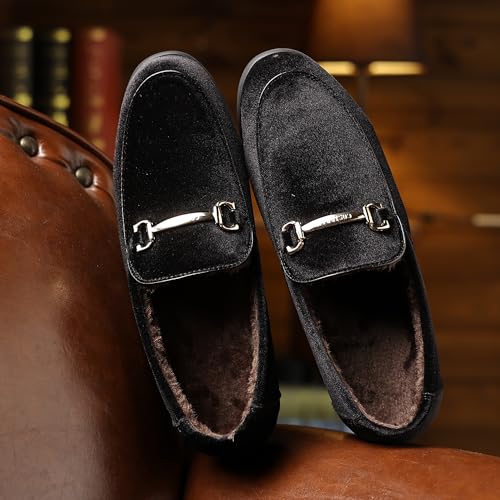 Image of COSIDRAM Mens Dress Shoes Business Luxury Velvet Loafers for Party Prom