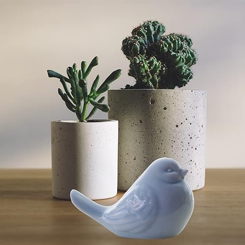 Miniatura 3 de Pájaros de cerámica, estatua de figura de pájaro de porcelana, adornos de figuras de animales, mini decoración del hogar, estatuas para jardín, sala