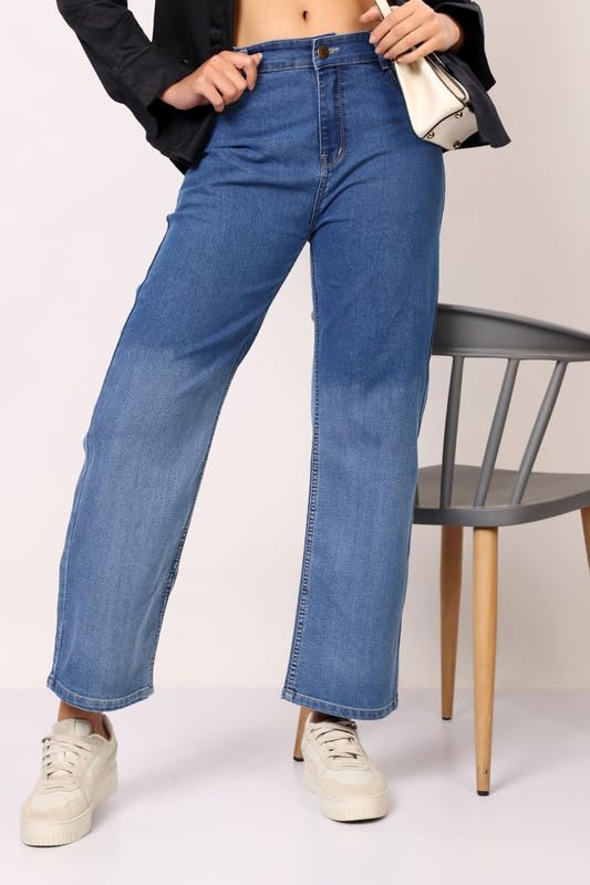 Image of London Hills Women's Relaxed Fit High Rise Jeans || Woman Jean's || Women Baggy Jeans || Jean's for Womens || Loose Jean for Women's || Oversized Woman baggys