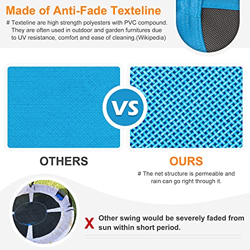 Homde Upgrade Version Flying Saucer Swing Anti-Fade Tree Swing Set Outdoor Indoor Swings With Adjustable Straps For Kids, Men, Women And Teens (24 Inch Upgrade Version) (Blue) #TOP3