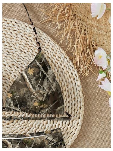 Girl's Swimsuits 2 Piece Camo Halter Bathing Suits Backless Swimwear Set4