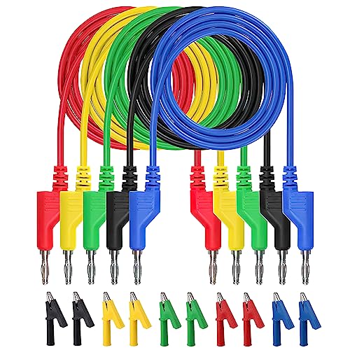 Fasizi Set Di 30 Cavi Di Prova Con Clip A Coccodrillo Isolati Per Test Con Clip - Foto 4