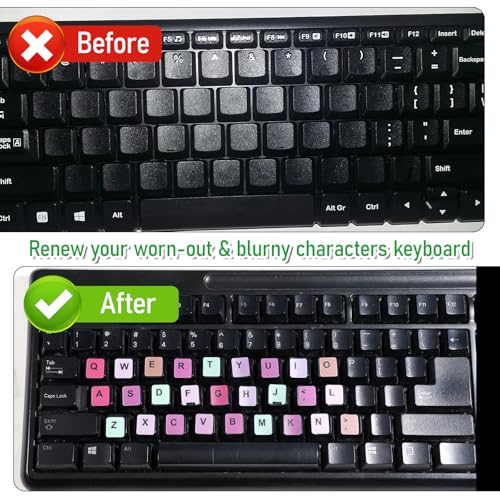 4 Pegatinas para Teclado, Letras Universales para PC Laptop miniatura 5
