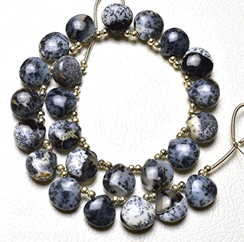 Dendrite opal perles coeur 10mm pour accessoiriser vos tenues bohèmes chic