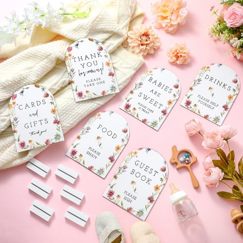 Image of Vercraft 6 Pcs Baby in Bloom Wood Table Decorations