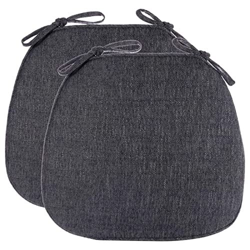 Cushion Set for Kitchen Chairs 2/4/6 Pieces Removable Seat Cushions Soft Upholstered Dining Chair Pads with Ties Living Room & Office Comfort