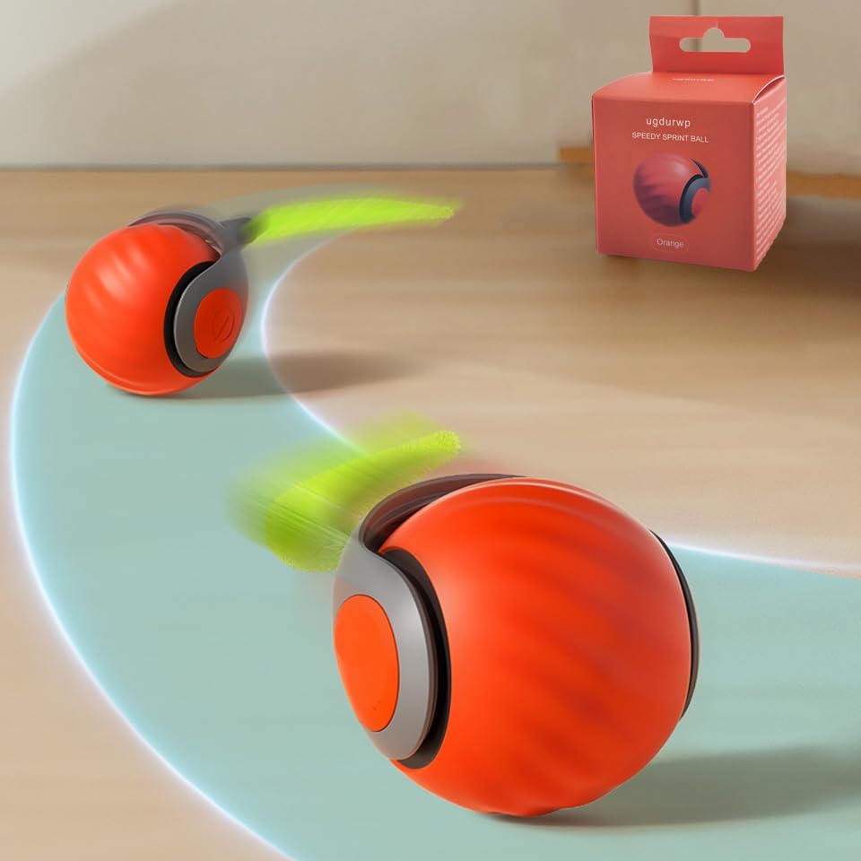 Miniatura 3 de Speedy 2.0 - Juguetes para gatos adultos aburridos de interior, juguetes interactivos para gatos de interior, pelota móvil automática con cola,