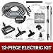 Central Vac Electric Pigtail Deluxe Attachment Set for Cleaning Carpets, Hardwood Floors, Furniture & Draperies - 30FT Crushproof Hose, Twist & Turn Brush, Deluxe Electric Brush, Wands & Storage Bag