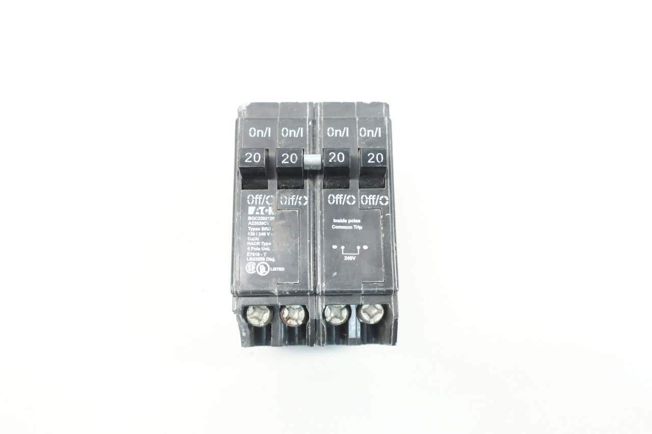 EATON BQC2202120 Circuit Breaker 4P 20A 120/240V-AC