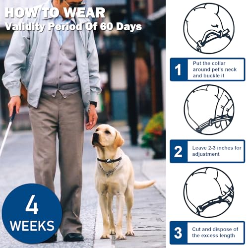 Image of 27in Calming Collar for Dogs, Calming Pheromone Collar for Dogs Lasts 30 Days (3 Collars- Airtag Holder)