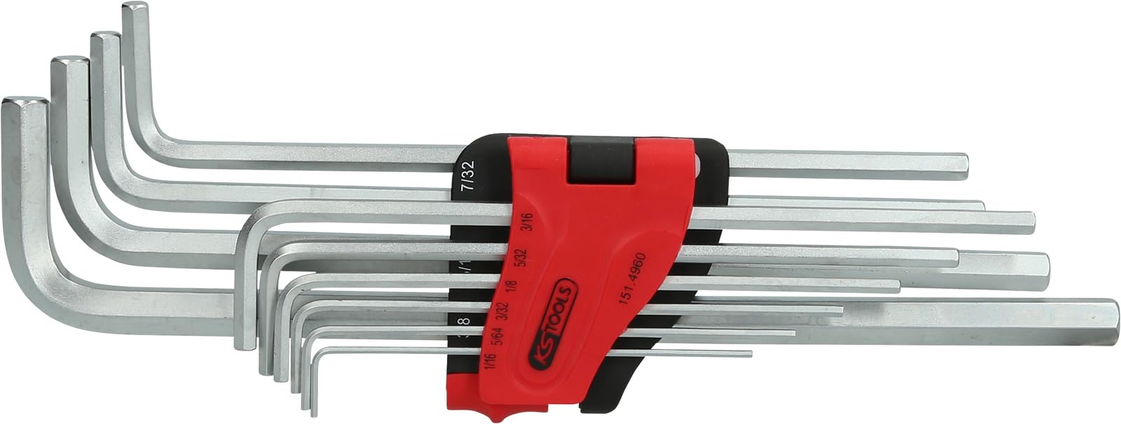 Jeu de clés mâles coudées KS TOOLS extra-longues en pouces 10 pièces