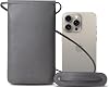 alto Leather Phone Purse Case, Italian Leather Crossbody Cellphone Bag with Card Holder, Pocket, Shoulder Strap, for Men and Women, fits iPhones and Android Phones up to 6.8 inches (Cement Gray)