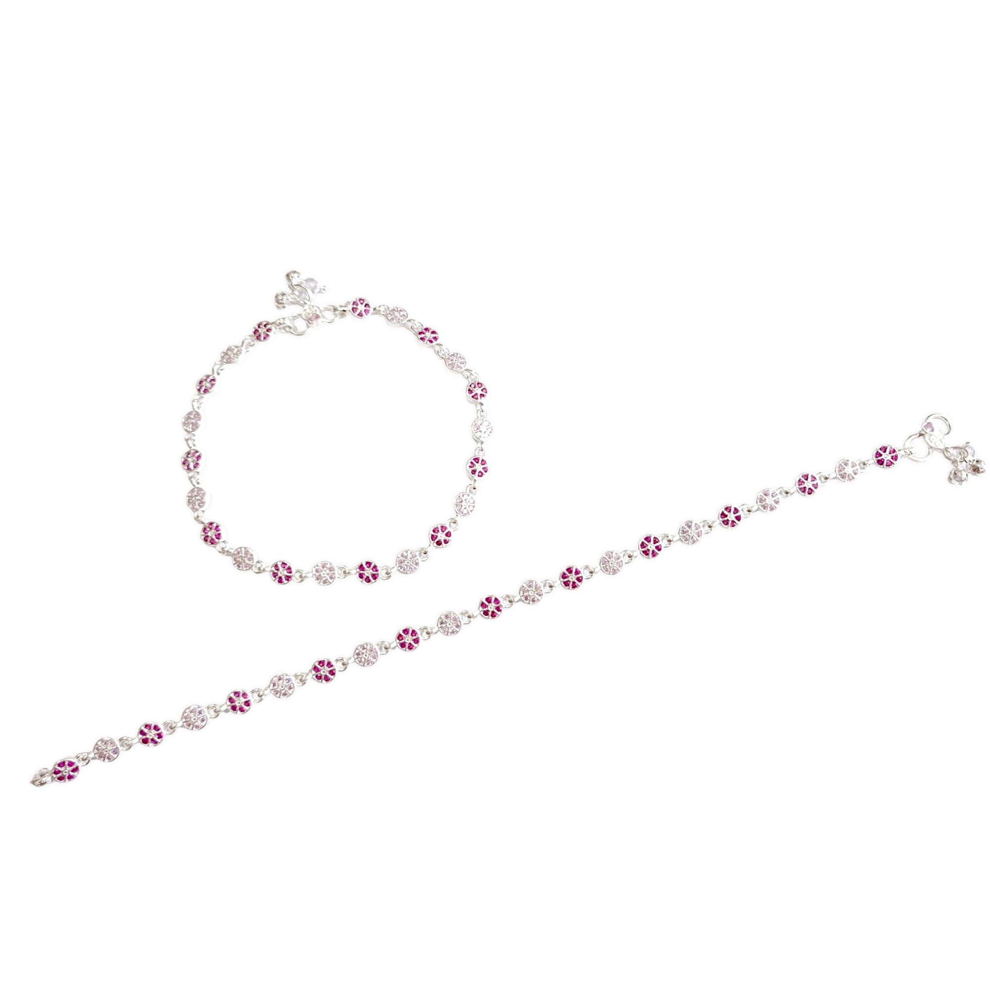 Silver Anklet Payal Jewelry For Womens Size-10.5 Inches Weight-28Gm (Modern, 10.5)-image-48