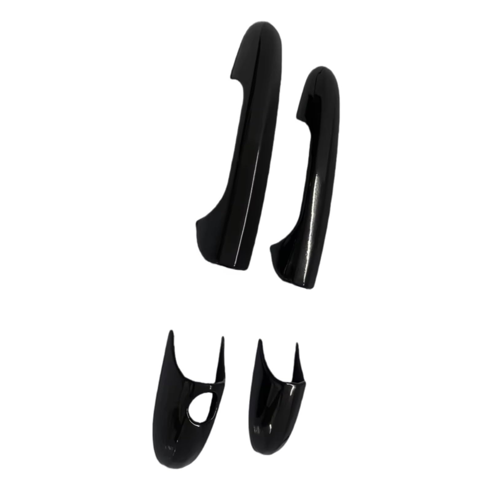 Rcuihgfb Glossy Black Door Handle Shell Compatible With Fiat For Abarth 595 595C 695 2012-2023 Car Door Handle Cover Stickers Trim Set Accessories(Glossy Black)