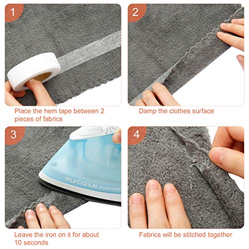 Iron-On Hemming Tape Fabric Fusing Tape Fusible Bonding Web Adhesive Tape For Bonding Clothes Jeans Pants Collars, 100 Yards (1 Inches) #TOP6