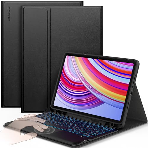 CACOE Funda Teclado para Redmi Pad Pro 12.1 / Xiaomi Poco Pad 12.1 2024, Teclado con Touchpad,...