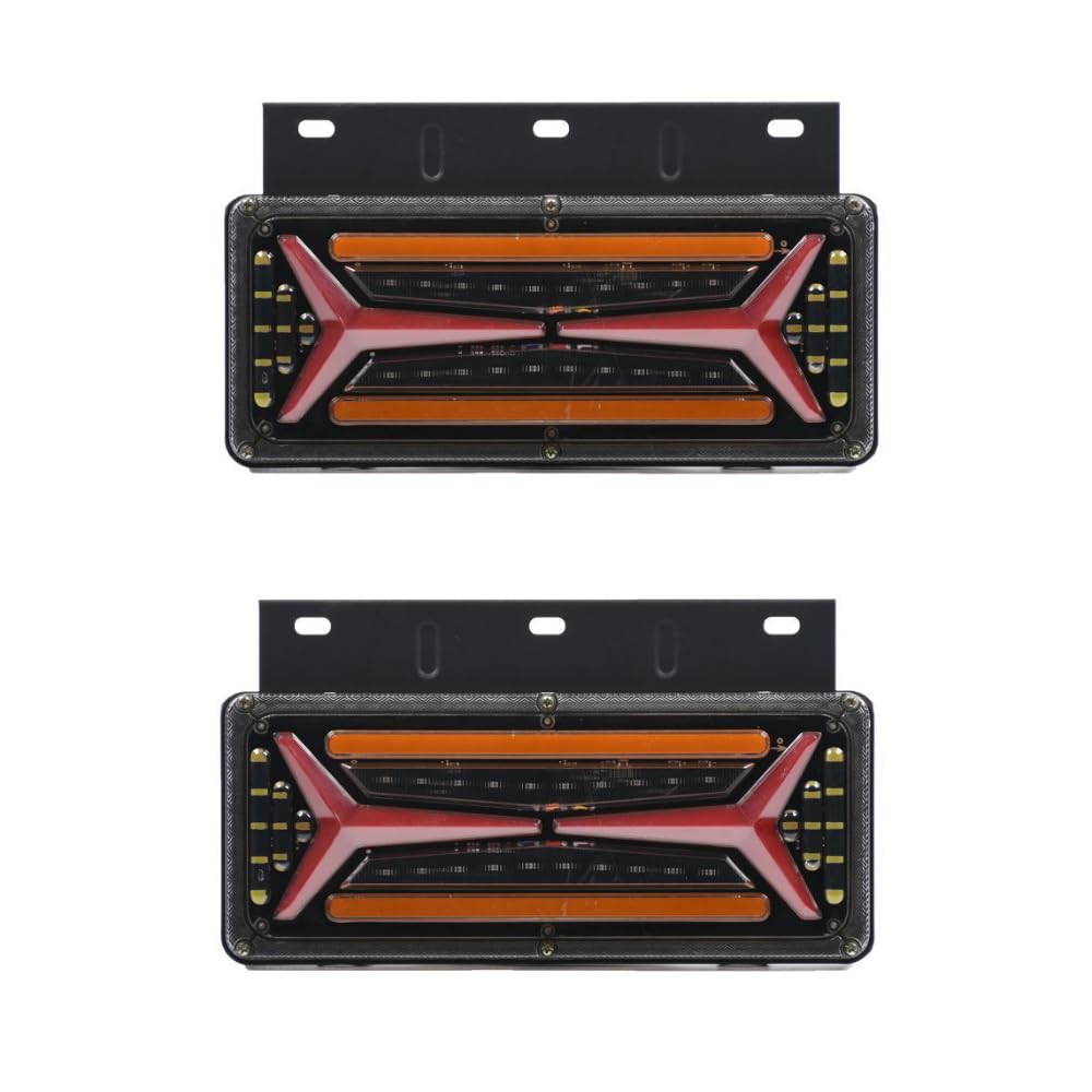 NEWFUN Feux de remorque led，Feux remorque，Feu arriere remorque à 6 fonctions，Droite + gauche，Universel Imperméable à l'eau，Compatible Avec un Grand nombre de Modèles et de Remorques