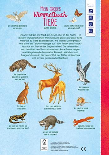 Mein großes Wimmelbuch Tiere. Liebevoll illustriert von Anne Suess: Verschiedene Tiere auf der ganzen Welt im Bilderbuch finden und kennenlernen. Für Kinder ab 3 Jahren (Wimmelbücher)