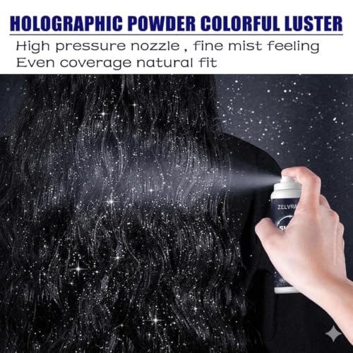 Image of Shiny Glitter Spray for Face Body Hair | Long Lasting Fine Shimmer Spray | Lightweight Quick Dry Sparkle Mist for Makeup Party Wedding Festival Photoshoot | Radiant Glow Finish | 60ml