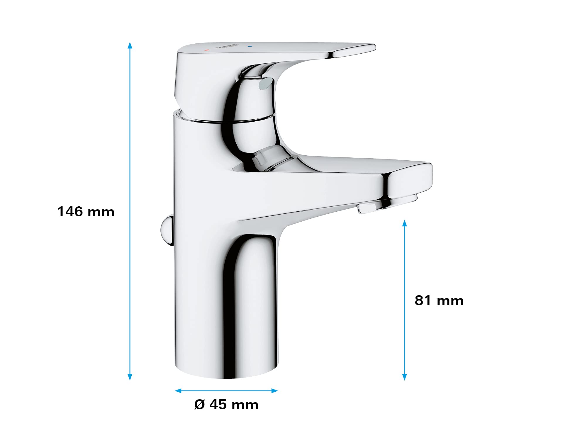 Mitigeur monocommande Lavabo Taille S Start Flow Chromé 23769000 (Import Allemagne)