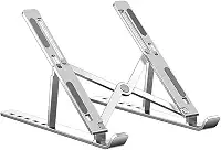 Suporte para Notebook de Aluminio Ajustável Dobrável Portatil Metal Resistente Reforçado altura regulavel compativel ate 15.6 polegadas Regulavel Ergonomico AlphaDomus