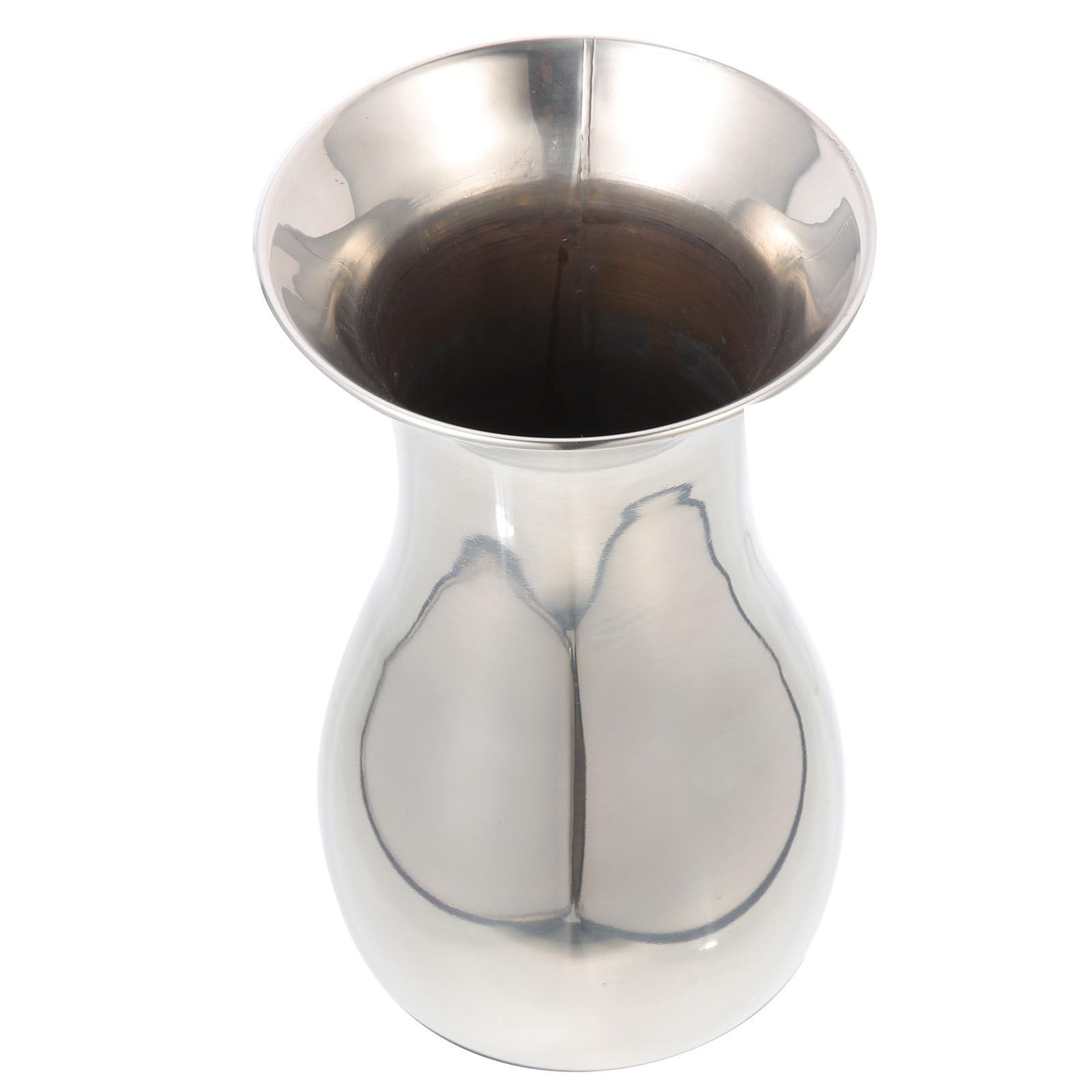 Florero decorativo moderno para mesa de oficina y comedor, centro compacto de acero